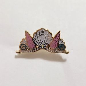 Mermaid Seashell Crown Enamel Pin